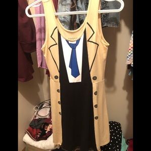 Doctor Who Hot Topic Beige Tie Detective Dress S